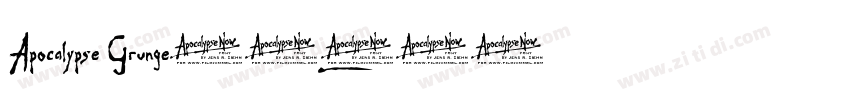 Apocalypse Grunge字体字体转换